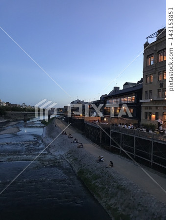 The Kamo River in the evening The Kamo River in the evening 143153851