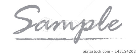 A logo with the word "SAMPLE" written in a handwritten-style cursive font and an underlined design. A logo with the word "SAMPLE" written in a handwritten-style cursive font and an underlined design. 143154208