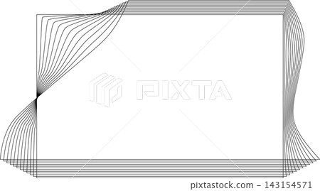 Rectangle frame emblem dynamic line blending. Technology creative 143154571