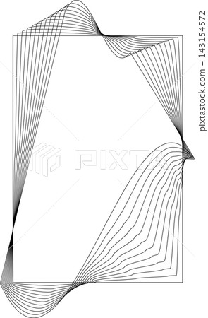 Rectangle frame emblem dynamic line blending. Technology creative Rectangle frame emblem dynamic line blending. Technology creative 143154572