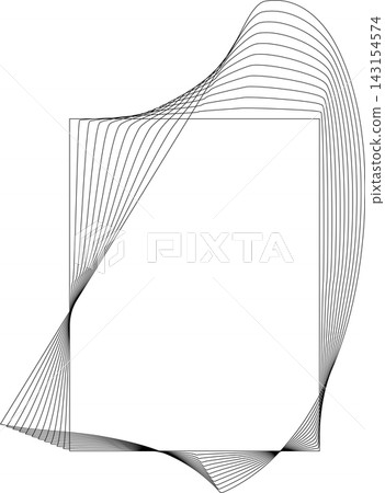 Rectangle frame emblem dynamic line blending. Technology creative Rectangle frame emblem dynamic line blending. Technology creative 143154574
