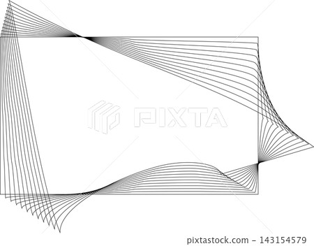 Rectangle frame emblem dynamic line blending. Technology creative Rectangle frame emblem dynamic line blending. Technology creative 143154579
