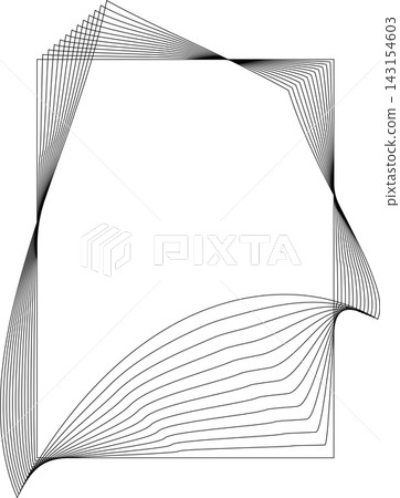 Rectangle frame emblem dynamic line blending. Technology creative Rectangle frame emblem dynamic line blending. Technology creative 143154603