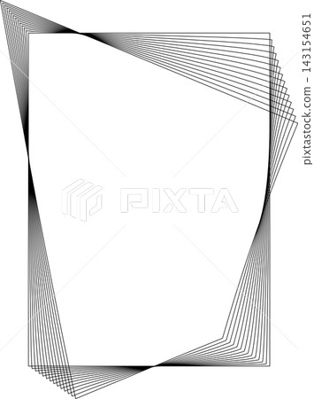 Rectangle frame emblem dynamic line blending. Technology creative 143154651