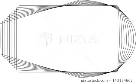 Rectangle frame emblem dynamic line blending. Technology creative Rectangle frame emblem dynamic line blending. Technology creative 143154662