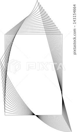 Rectangle frame emblem dynamic line blending. Technology creative 143154664
