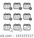 A set of calendar icons for schedules, appointments, confirmations, reminders, etc. 143155317