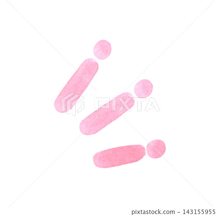 Emphasis/Noticeable accent (pink) - Hand-drawn watercolor illustration material Emphasis/Noticeable accent (pink) - Hand-drawn watercolor illustration material 143155955