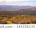 Autumn foliage in Nasu Highlands: A view from the top of the ski resort. 143156135