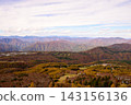 Autumn foliage in Nasu Highlands: A view from the top of the ski resort. 143156136