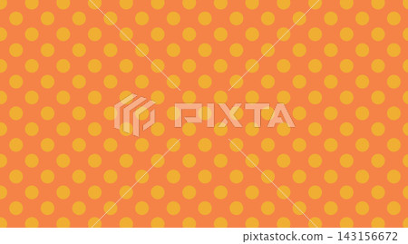 Round polka dot pattern, orange-yellow autumn colors 143156672