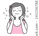 Two women washing their faces 143156788