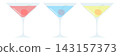 A cocktail with a cherry at the bottom 143157373