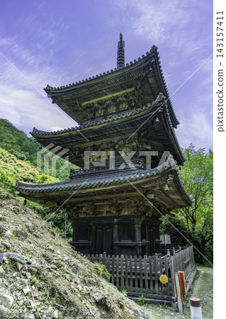 Bizen Fukushoji Temple, Three-Storied Pagoda, Bizen City, Okayama Prefecture Bizen Fukushoji Temple, Three-Storied Pagoda, Bizen City, Okayama Prefecture 143157411