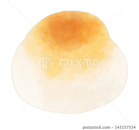 Illustration of grilled mochi rice cakes in watercolor style 143157534
