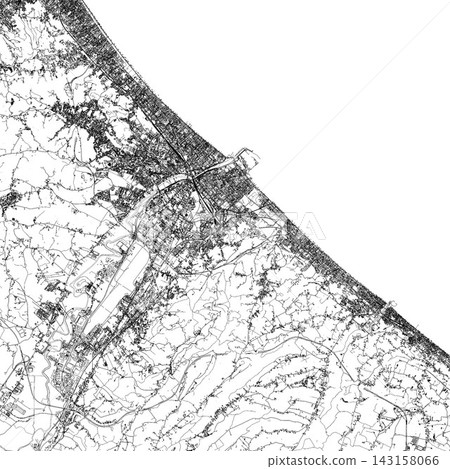 3D illustration of city and urban in Pescara Italy 143158066