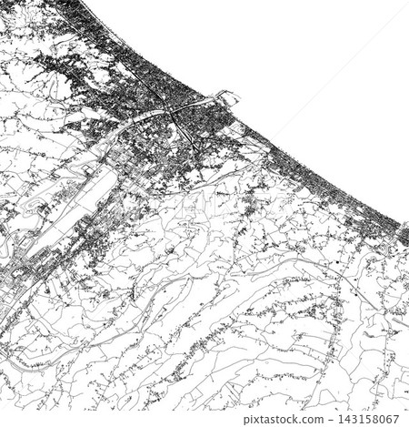 3D illustration of city and urban in Pescara Italy 3D illustration of city and urban in Pescara Italy 143158067