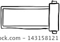 Line art vector illustration of a scroll drawn with a brush, with copy space included. 143158121