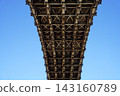 Akashi Kaikyo Bridge looking up from below 143160789