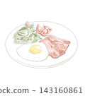 Fried eggs and bacon 143160861