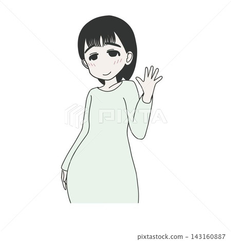 An illustration of a woman waving goodbye with a wistful expression, saying "See you later." An illustration of a woman waving goodbye with a wistful expression, saying "See you later." 143160887