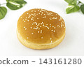 Hamburger buns only (white background, copy space) 143161280