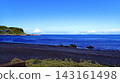 三宅島奧久保濱海灘的海岸線與大海 143161498