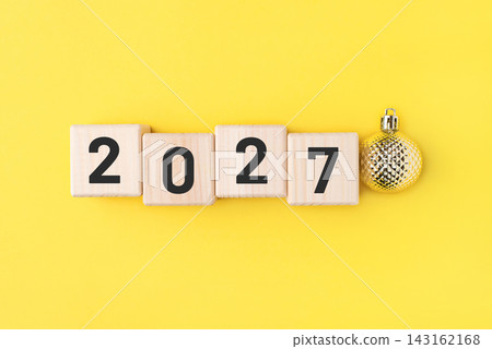 Wooden cubes with numbers of the New Year 2027 Wooden cubes with numbers of the New Year 2027 143162168