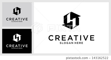 SH or HS Initial letter logo design monogram SH or HS Initial letter logo design monogram 143162522