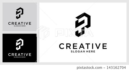P or PP initial letter logo design vector 143162704