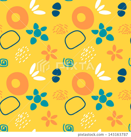 Hand drawn brush pattern background with abstract shape. Hand drawn brush pattern background with abstract shape. 143163787
