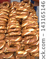 A stall with crispy simits background 143165146