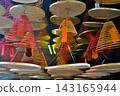 Spiral incense sticks from Chinese temples 143165944