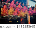 Spiral incense sticks from Chinese temples 143165945