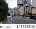 A view of Harumi Street and the DN Tower 21 and office district from in front of Hibiya Park. 143166340