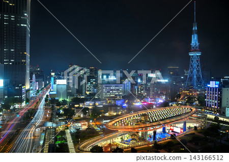 << Aichi Prefecture >> Nagoya cityscape Sakae night view << Aichi Prefecture >> Nagoya cityscape Sakae night view 143166512