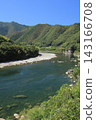 Shimanto City, Kochi Prefecture Shimanto River as seen from the edge 143166708