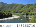 Shimanto City, Kochi Prefecture Shimanto River as seen from the edge 143166710
