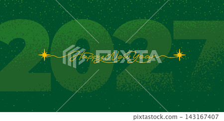 Trendy New Year 2027 Horizontal Design Template Trendy New Year 2027 Horizontal Design Template 143167407