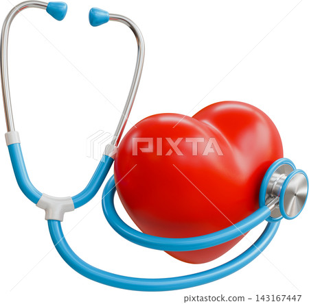 Stethoscope And Heart 3D Render Transparent Png Illustration Stethoscope And Heart 3D Render Transparent Png Illustration 143167447
