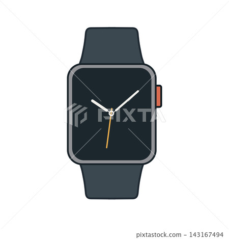 Simple illustration of a smartwatch Simple illustration of a smartwatch 143167494