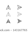 Paper plane icon 143167765