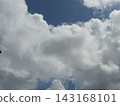 Blue sky and white clouds of Kemigawa beach 143168101