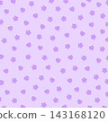 Puffy heart and star seamless pattern background on a light purple background. 143168120
