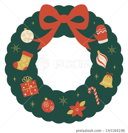 Christmas wreath vector illustration Christmas wreath vector illustration 143168196