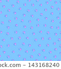Puffy heart and star seamless pattern background on a white background. 143168240