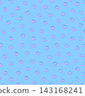 Puffy heart and star seamless pattern background on a white background. 143168241
