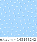 Puffy heart and star seamless pattern background on a white background. 143168242