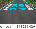 Road markings for bicycle paths (paths exclusively for bicycles and pedestrians) 143168429