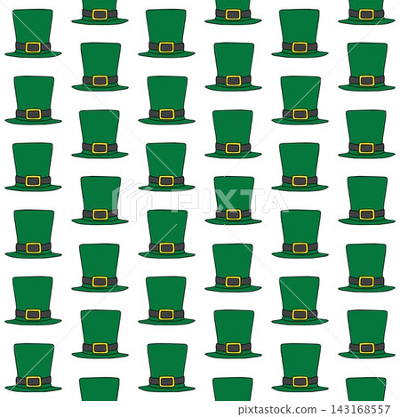 Vector seamless pattern of leprechaun hat 143168557